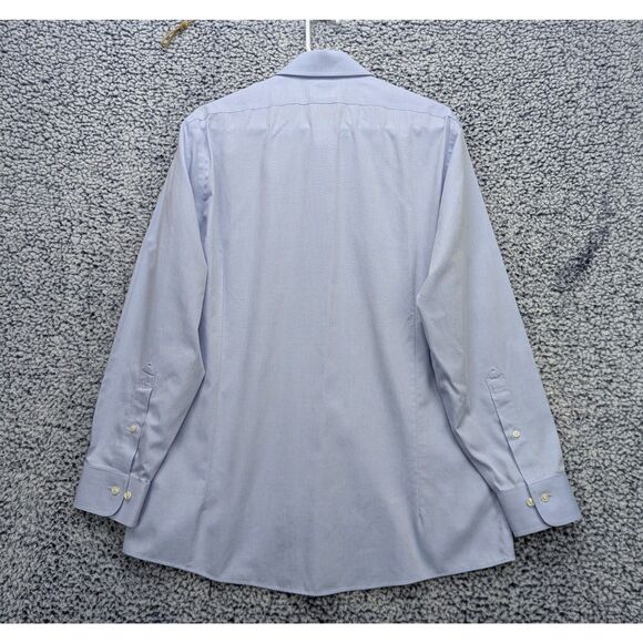 Brooks Brothers Milano Fit Oxford Dress Shirt Mens Size 16 2/3 Button Down Blue - Picture 2 of 11